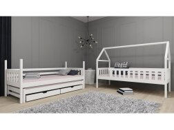 Trivietė vaikiška lova su stalčiais IGA 90x200