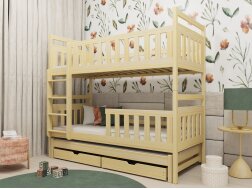 Trivietė vaikiška lova su stalčiais KLARA 80x160