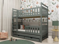 Trivietė vaikiška lova su stalčiais KLARA 80x200