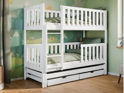 Trivietė vaikiška lova su stalčiais LEA 80x160