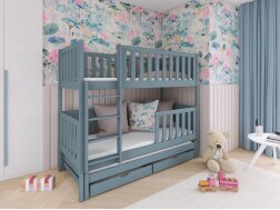 Trivietė vaikiška lova su stalčiais LEA 80x160