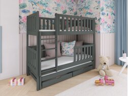 Trivietė vaikiška lova su stalčiais LEA 80x160