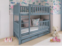 Trivietė vaikiška lova su stalčiais LEA 80x200