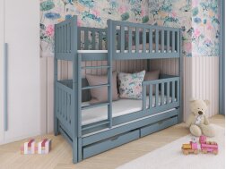 Trivietė vaikiška lova su stalčiais LEA 90x190