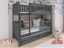 Trivietė vaikiška lova su stalčiais LEA 90x200