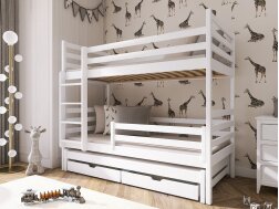 Trivietė vaikiška lova su stalčiais LUK 80x180