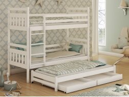 Trivietė vaikiška lova su stalčiais SEWERYN 80x160