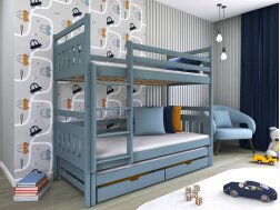 Trivietė vaikiška lova su stalčiais SEWERYN 80x180