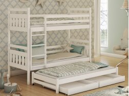 Trivietė vaikiška lova su stalčiais SEWERYN 80x180