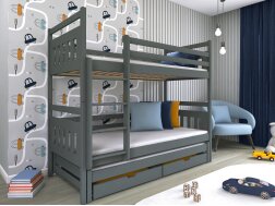 Trivietė vaikiška lova su stalčiais SEWERYN 90x190