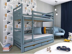 Trivietė vaikiška lova su stalčiais SEWERYN 90x190