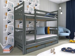 Trivietė vaikiška lova su stalčiais SEWERYN 90x200
