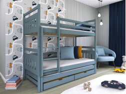 Trivietė vaikiška lova su stalčiais SEWERYN 90x200