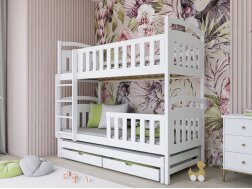 Trivietė vaikiška lova su stalčiais VIKI 80x160