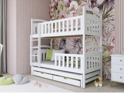 Trivietė vaikiška lova su stalčiais VIKI 80x200