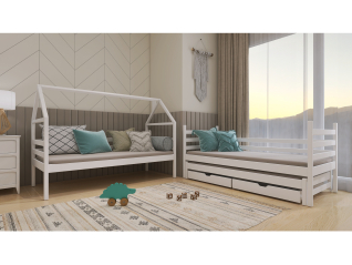 Trivietė vaikiška lova su stalčiais DALIA 80x200