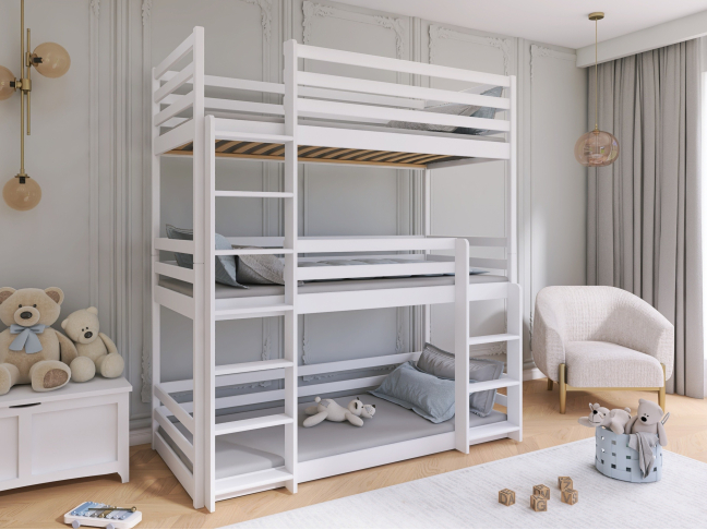 Triaukštė vaikiška lova TED 80x180 Triaukštė vaikiška lova TED 80x180