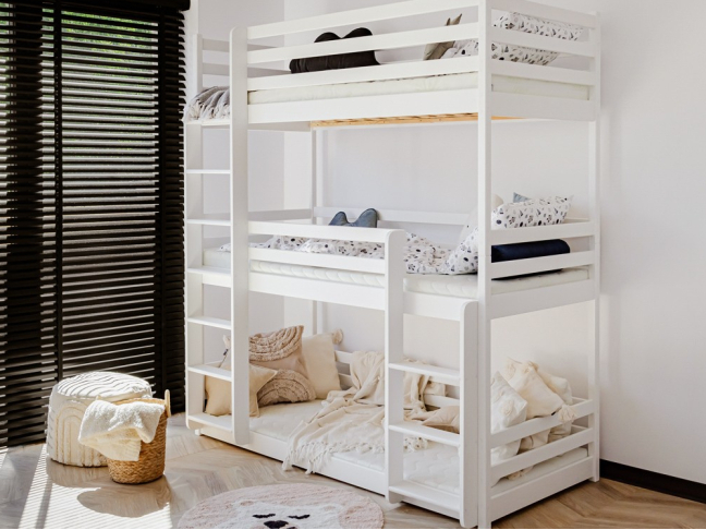 Triaukštė vaikiška lova TED 80x200 Triaukštė vaikiška lova TED 80x200