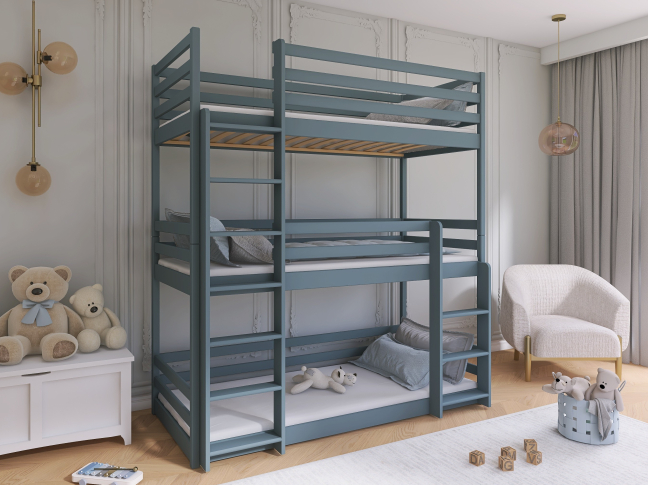 Triaukštė vaikiška lova TED 80x200 3
