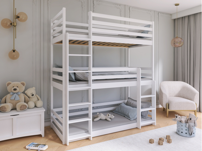 Triaukštė vaikiška lova TED 80x200 2