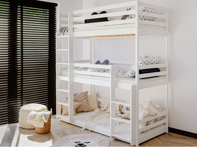 Triaukštė vaikiška lova TED 90x200 2 Triaukštė vaikiška lova TED 90x200 2