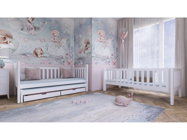 Trivietė vaikiška lova su stalčiais AGATHA 80x180 2