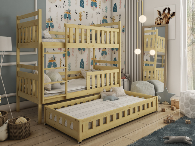 Trivietė vaikiška lova OLIWIA 80x160 3 Trivietė vaikiška lova OLIWIA 80x160 3