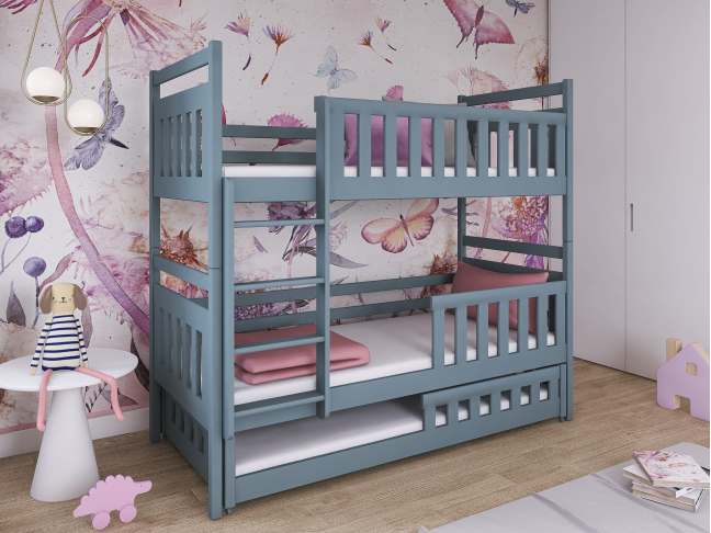 Trivietė vaikiška lova OLIWIA 80x160 4 Trivietė vaikiška lova OLIWIA 80x160 4