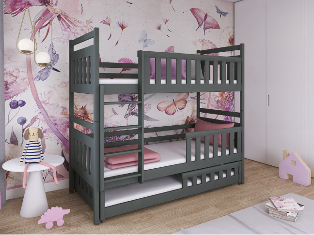 Trivietė vaikiška lova OLIWIA 90x190 2 Trivietė vaikiška lova OLIWIA 90x190 2