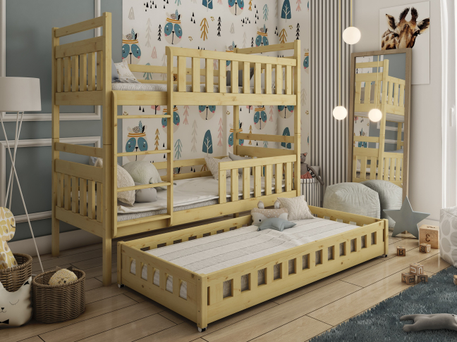 Trivietė vaikiška lova OLIWIA 90x190 3