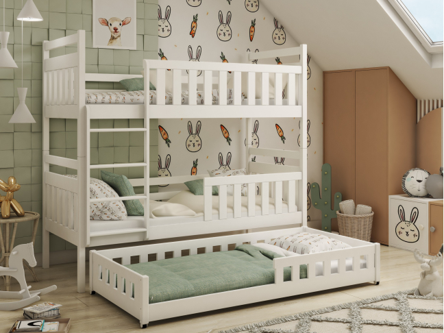 Trivietė vaikiška lova OLIWIA 90x190 Trivietė vaikiška lova OLIWIA 90x190