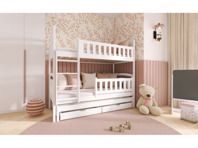 Trivietė vaikiška lova su stalčiais BLANKA 80x160 6 Trivietė vaikiška lova su stalčiais BLANKA 80x160 6