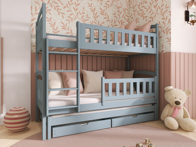 Trivietė vaikiška lova su stalčiais BLANKA 90x190 4