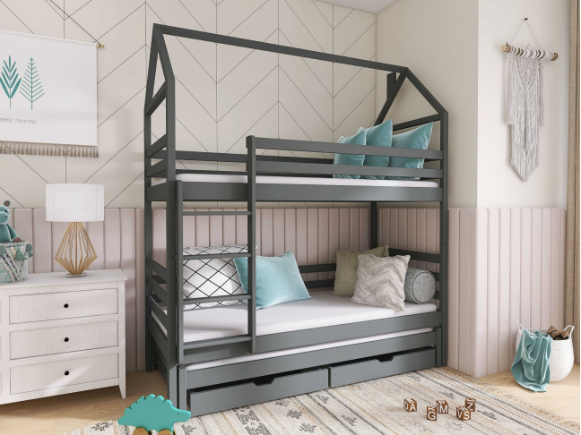 Trivietė vaikiška lova su stalčiais DALIA 90x190 3 Trivietė vaikiška lova su stalčiais DALIA 90x190 3