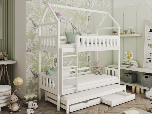 Trivietė vaikiška lova su stalčiais IGA 80x160 1 Trivietė vaikiška lova su stalčiais IGA 80x160 1