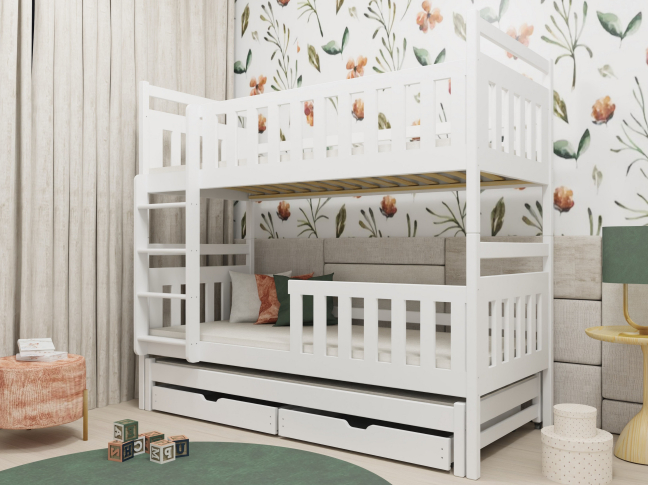 Trivietė vaikiška lova su stalčiais KLARA 80x160 Trivietė vaikiška lova su stalčiais KLARA 80x160
