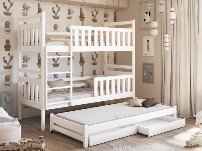 Trivietė vaikiška lova su stalčiais KLARA 80x160 1
