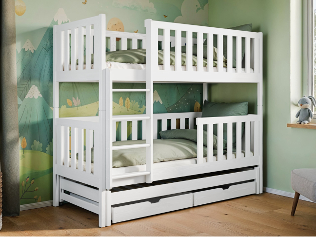 Trivietė vaikiška lova su stalčiais LEA 90x190 2 Trivietė vaikiška lova su stalčiais LEA 90x190 2