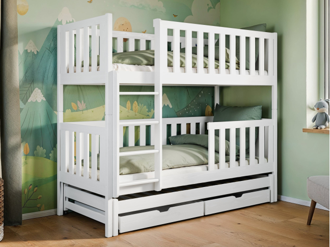 Trivietė vaikiška lova su stalčiais LEA 90x200 2 Trivietė vaikiška lova su stalčiais LEA 90x200 2