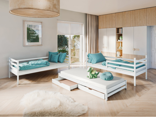 Trivietė vaikiška lova su stalčiais LUK 80x180 1