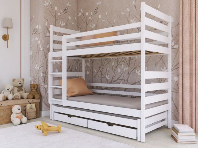 Trivietė vaikiška lova su stalčiais TOMI 80x160