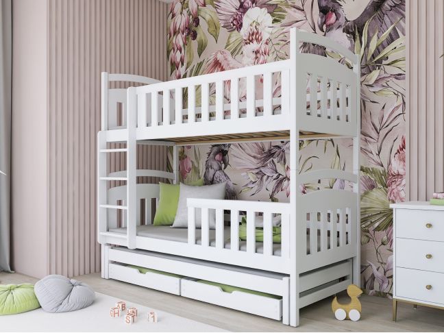 Trivietė vaikiška lova su stalčiais VIKI 80x160