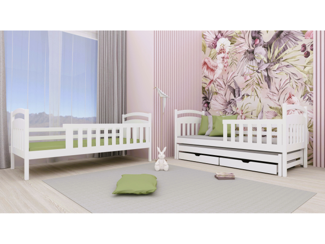 Trivietė vaikiška lova su stalčiais VIKI 80x180 2 Trivietė vaikiška lova su stalčiais VIKI 80x180 2