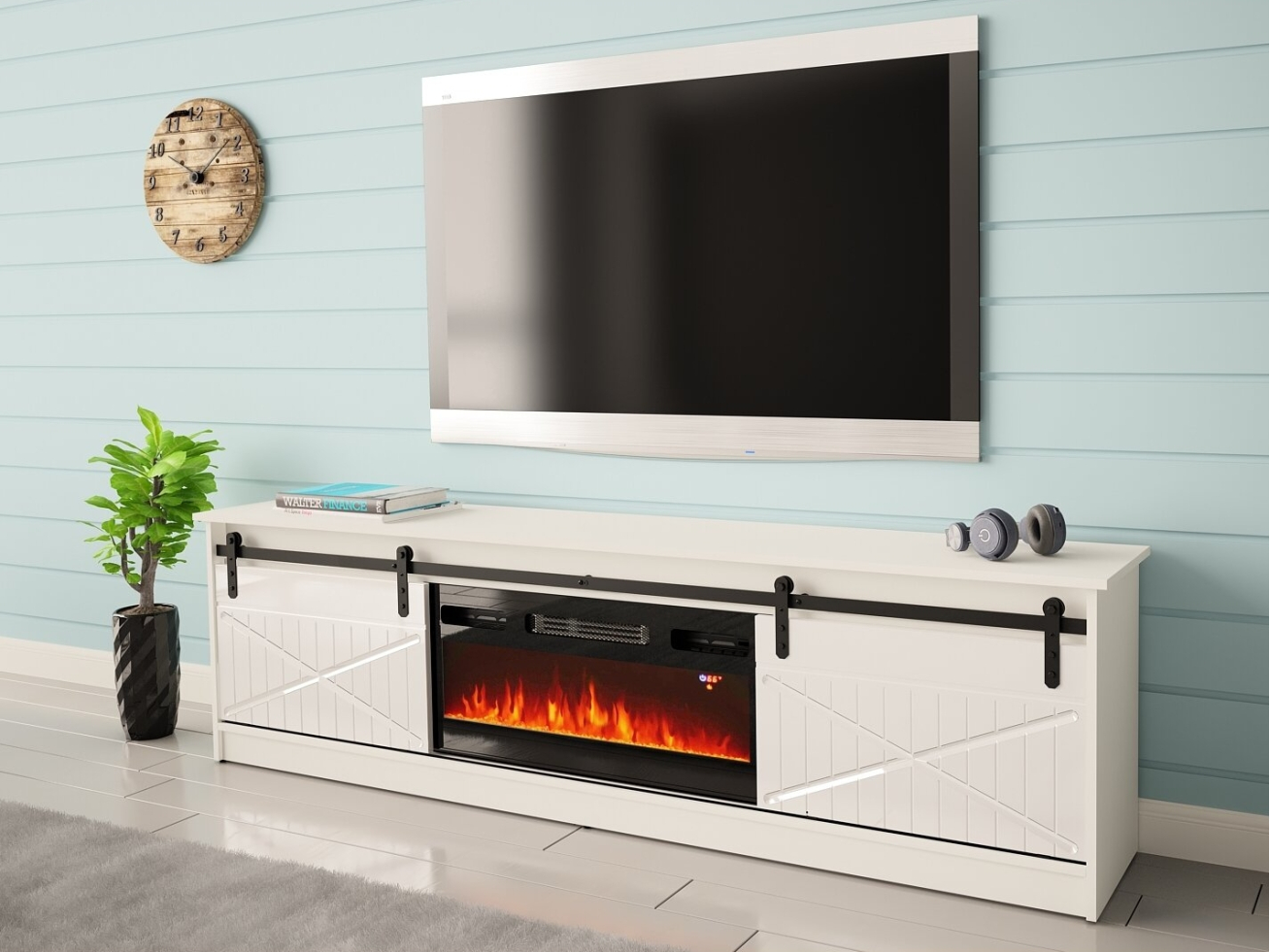 TV Staliukas GRANERO su elektriniu židiniu TV Staliukas GRANERO su elektriniu židiniu