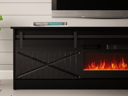 TV Staliukas GRANERO su elektriniu židiniu 5 TV Staliukas GRANERO su elektriniu židiniu 5