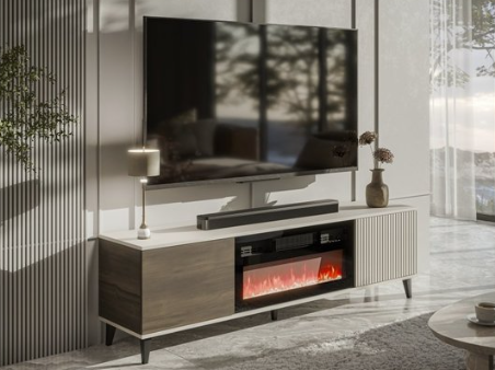 TV staliukas RANDOM 2 RTV-180K su elektriniu židiniu TV staliukas RANDOM 2 RTV-180K su elektriniu židiniu