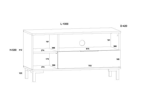 TV staliukas FRE-12 5