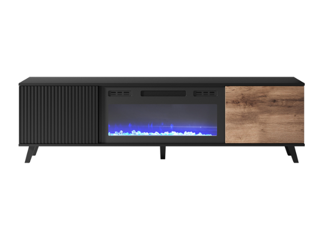 TV staliukas RANDOM RTV-180K su elektriniu židiniu 2 TV staliukas RANDOM RTV-180K su elektriniu židiniu 2