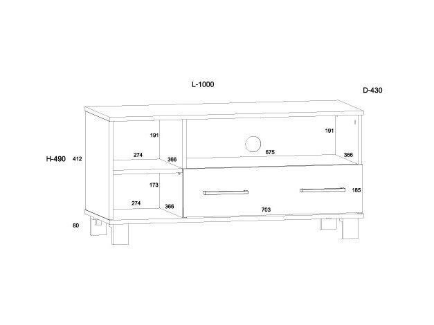 TV staliukas COO-12 5 TV staliukas COO-12 5
