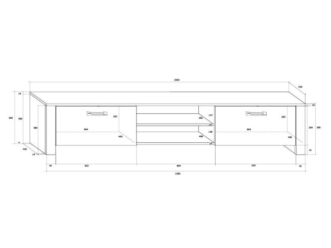 TV staliukas HUG-08 5